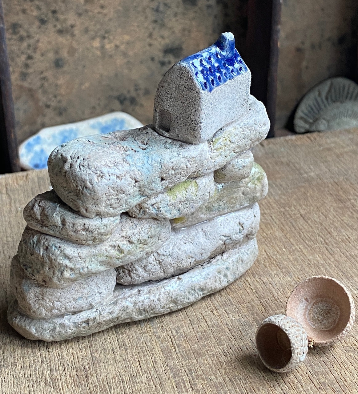 Mini Dry Stone Wall with Village House