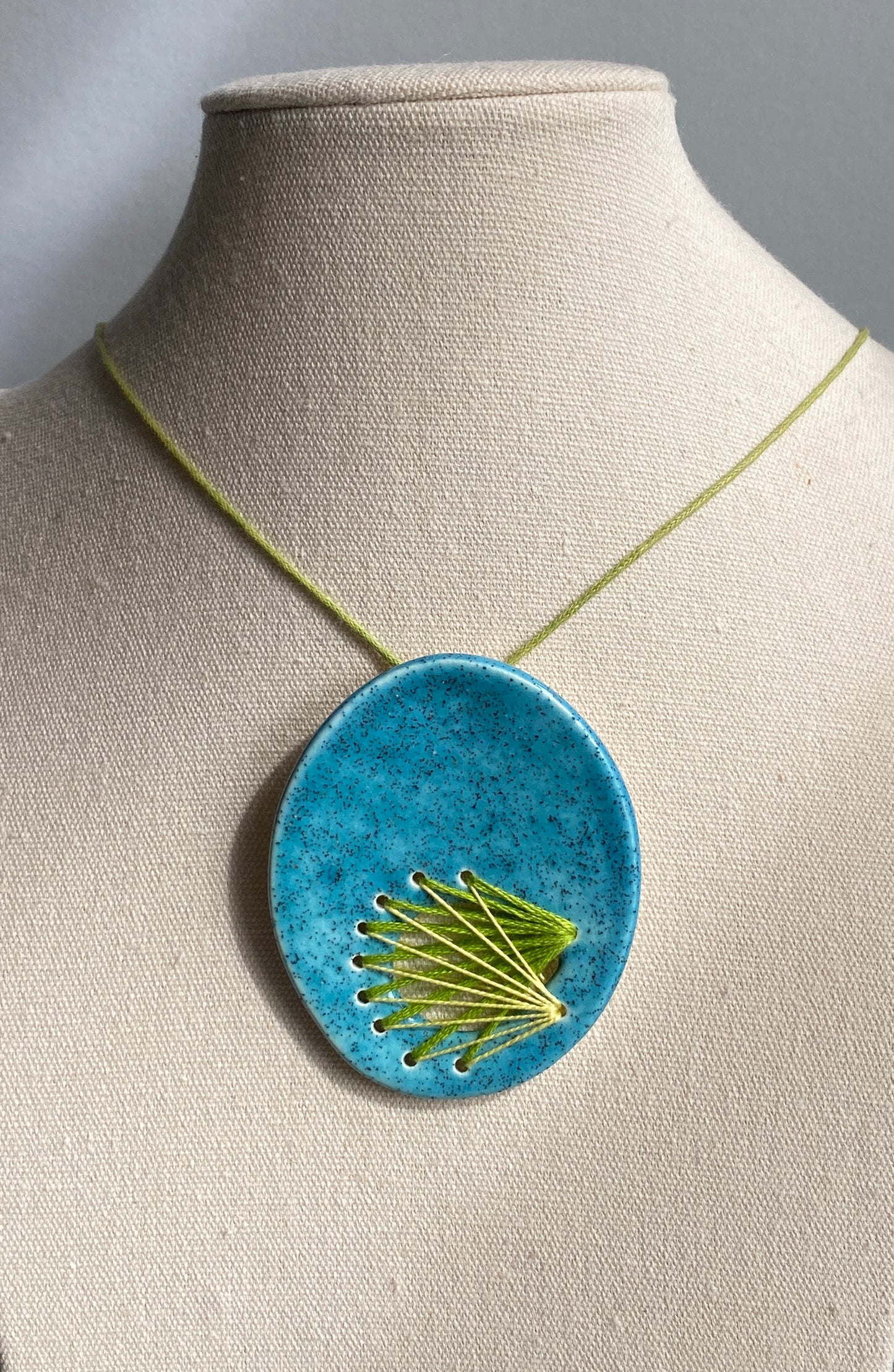 Handmade Ceramic Statement Pendant Necklace