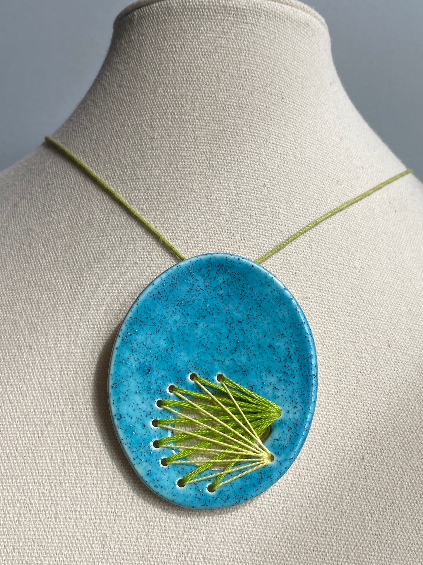 Handmade Ceramic Statement Pendant Necklace