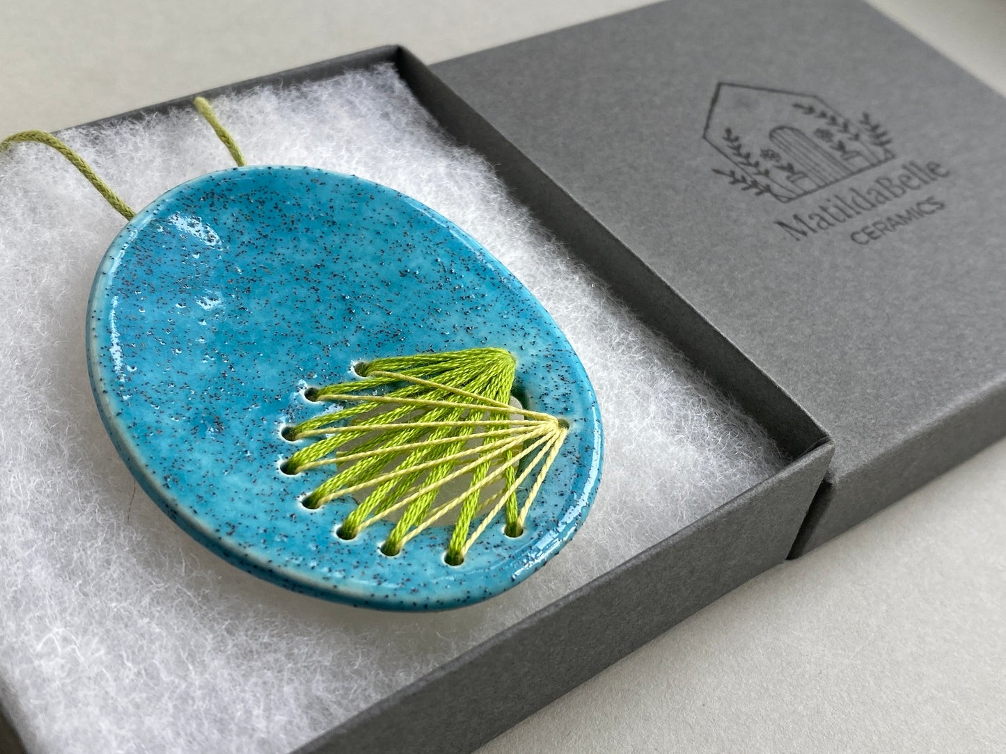 Handmade Ceramic Statement Pendant Necklace