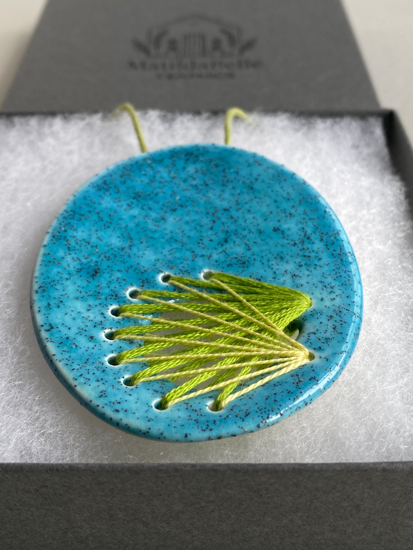 Handmade Ceramic Statement Pendant Necklace