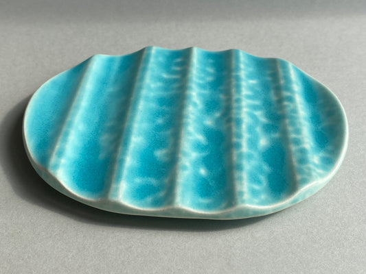 Handmade Oval Ceramic Soap Dish