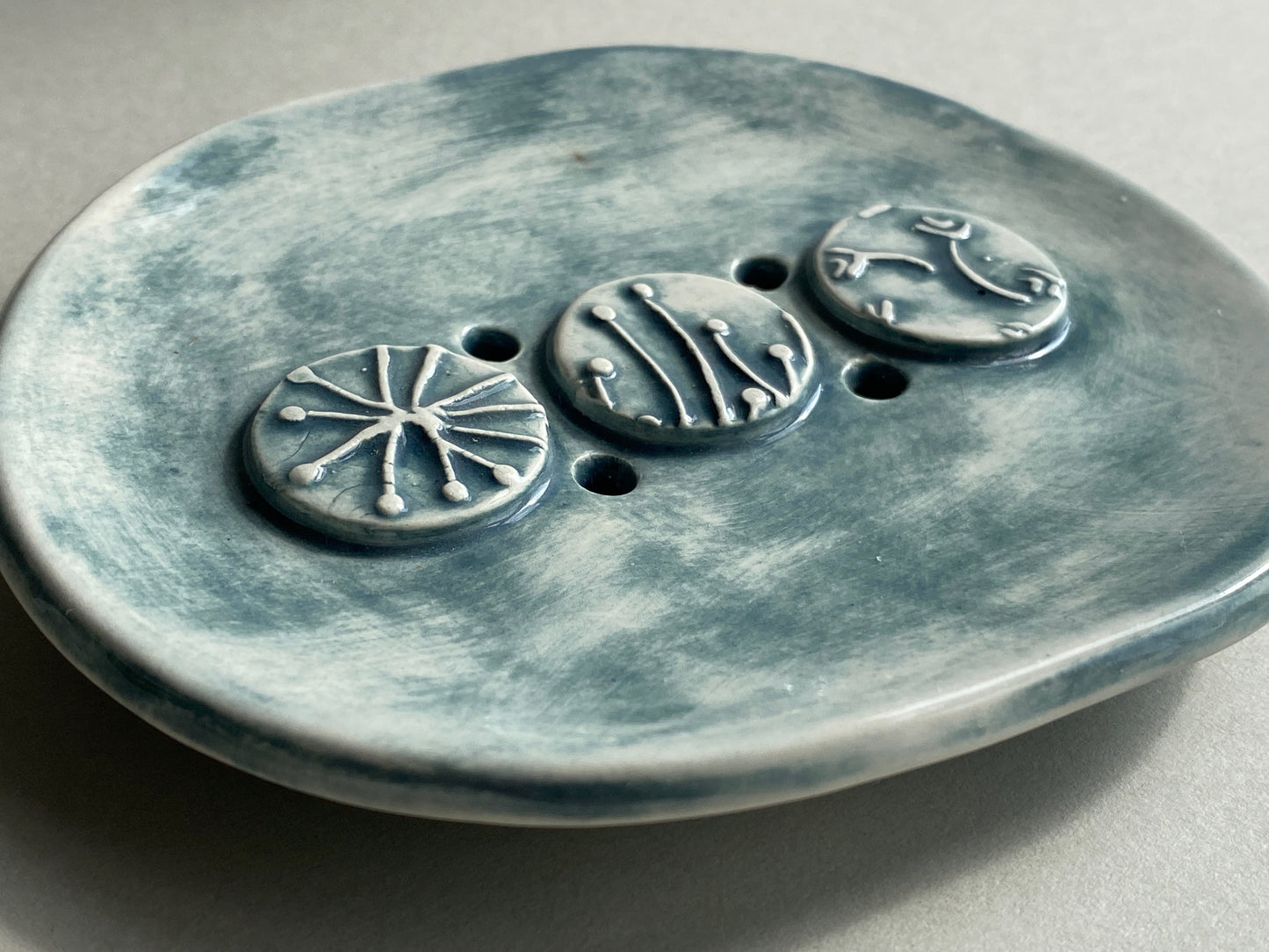 Handmade Oval Ceramic Soap Dish