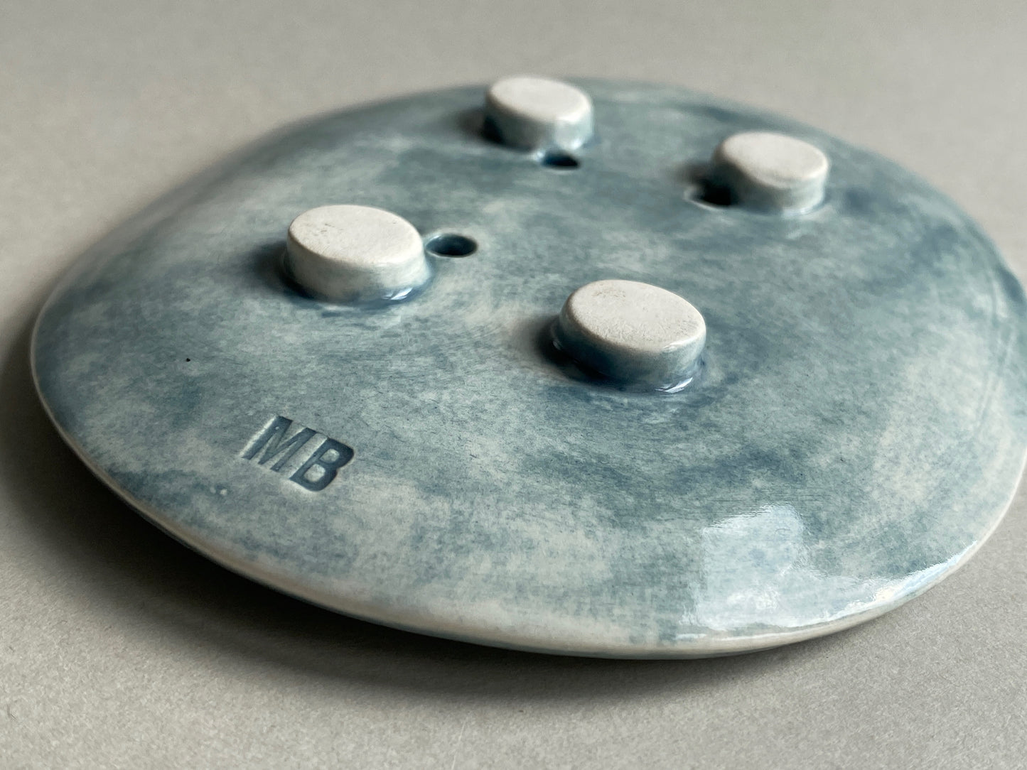 Handmade Oval Ceramic Soap Dish