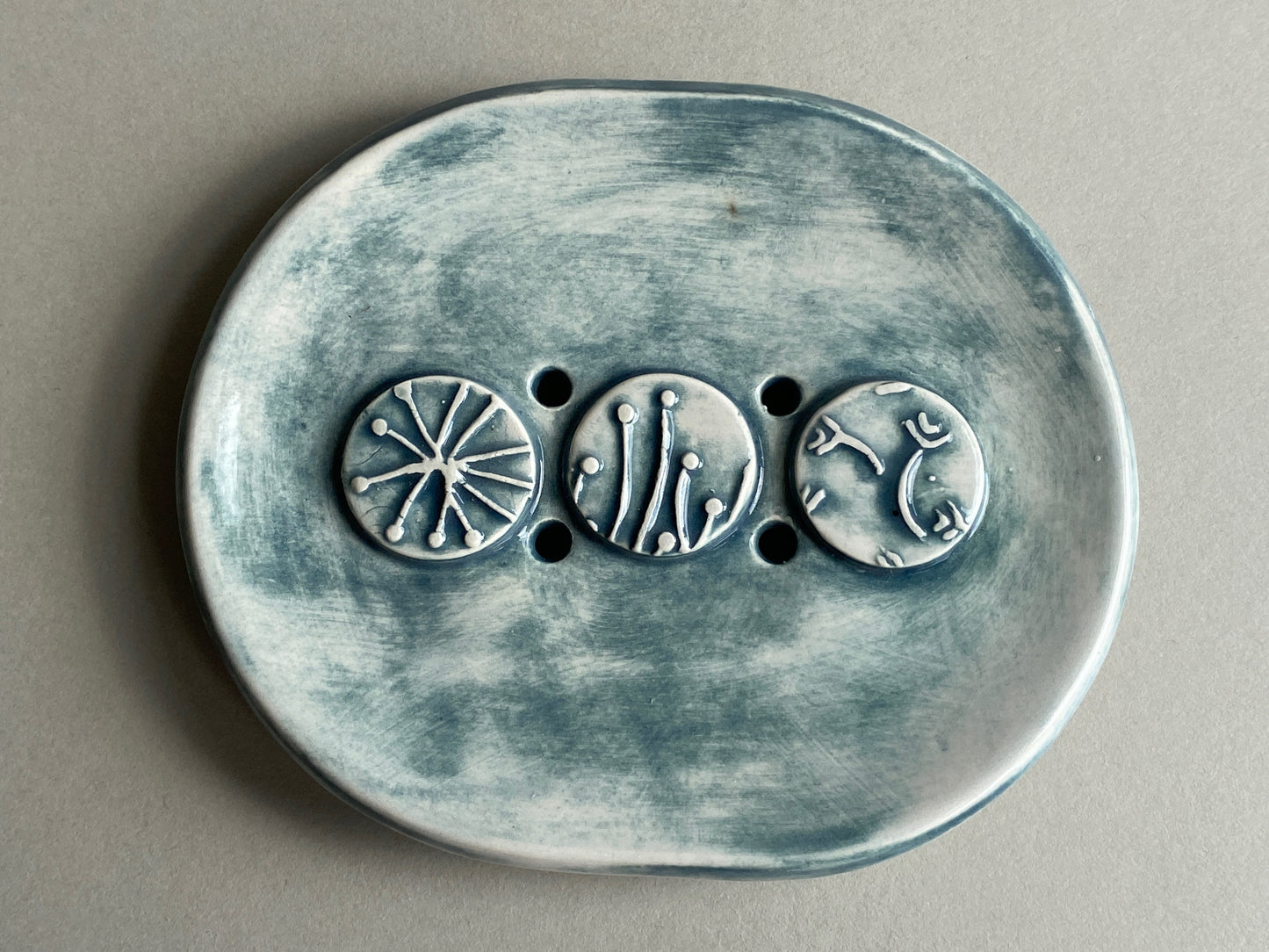 Handmade Oval Ceramic Soap Dish