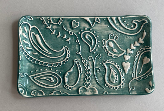 Handmade Rectangular Ceramic Trinket Trays