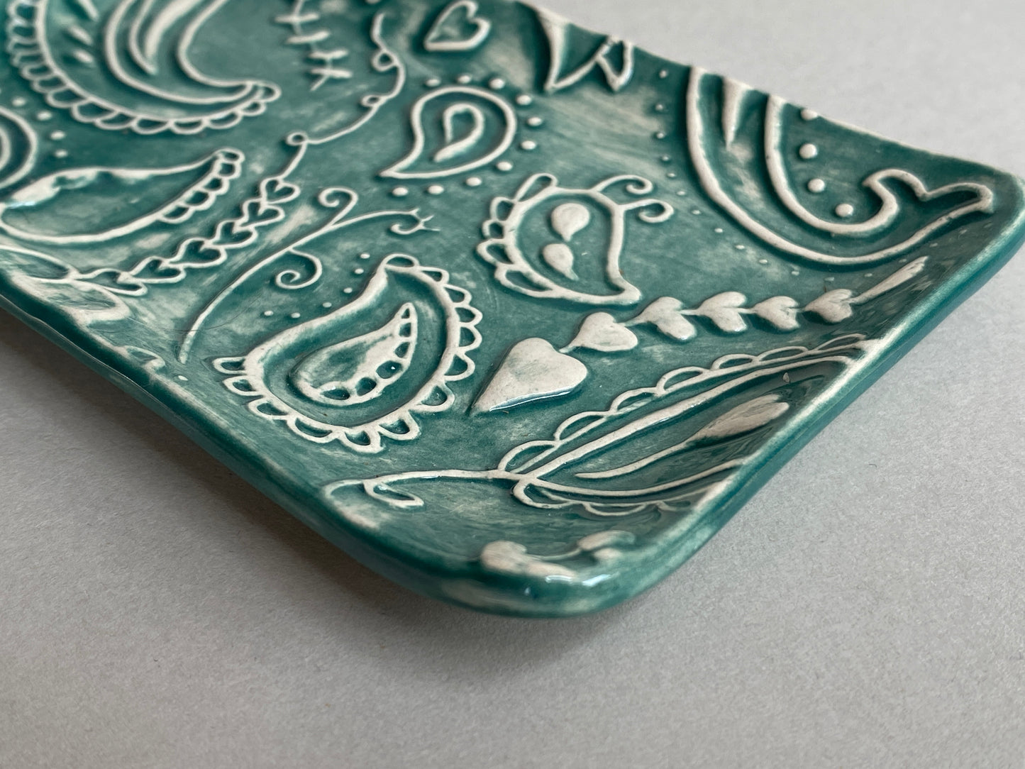 Handmade Rectangular Ceramic Trinket Trays