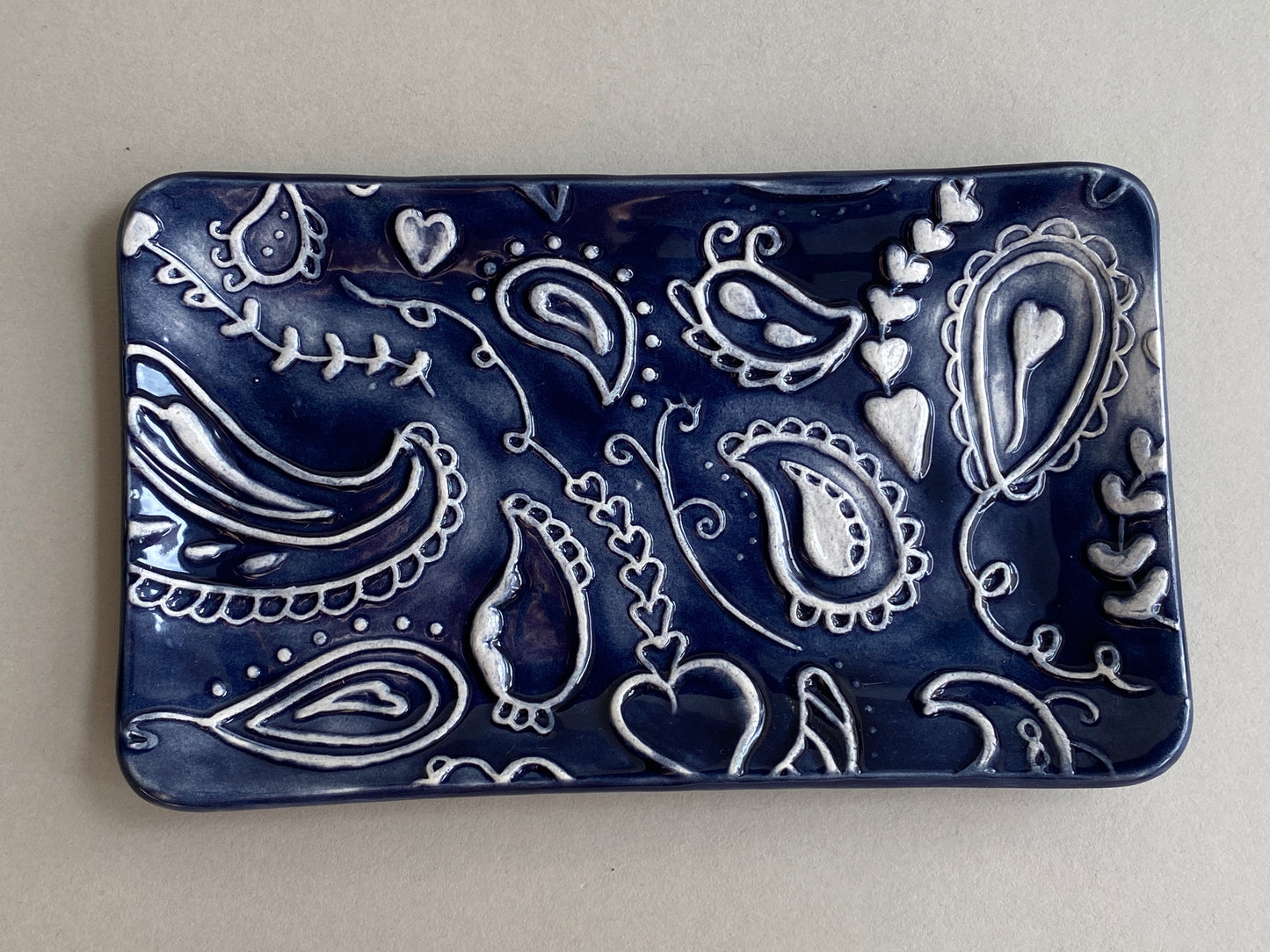 Handmade Rectangular Ceramic Trinket Trays