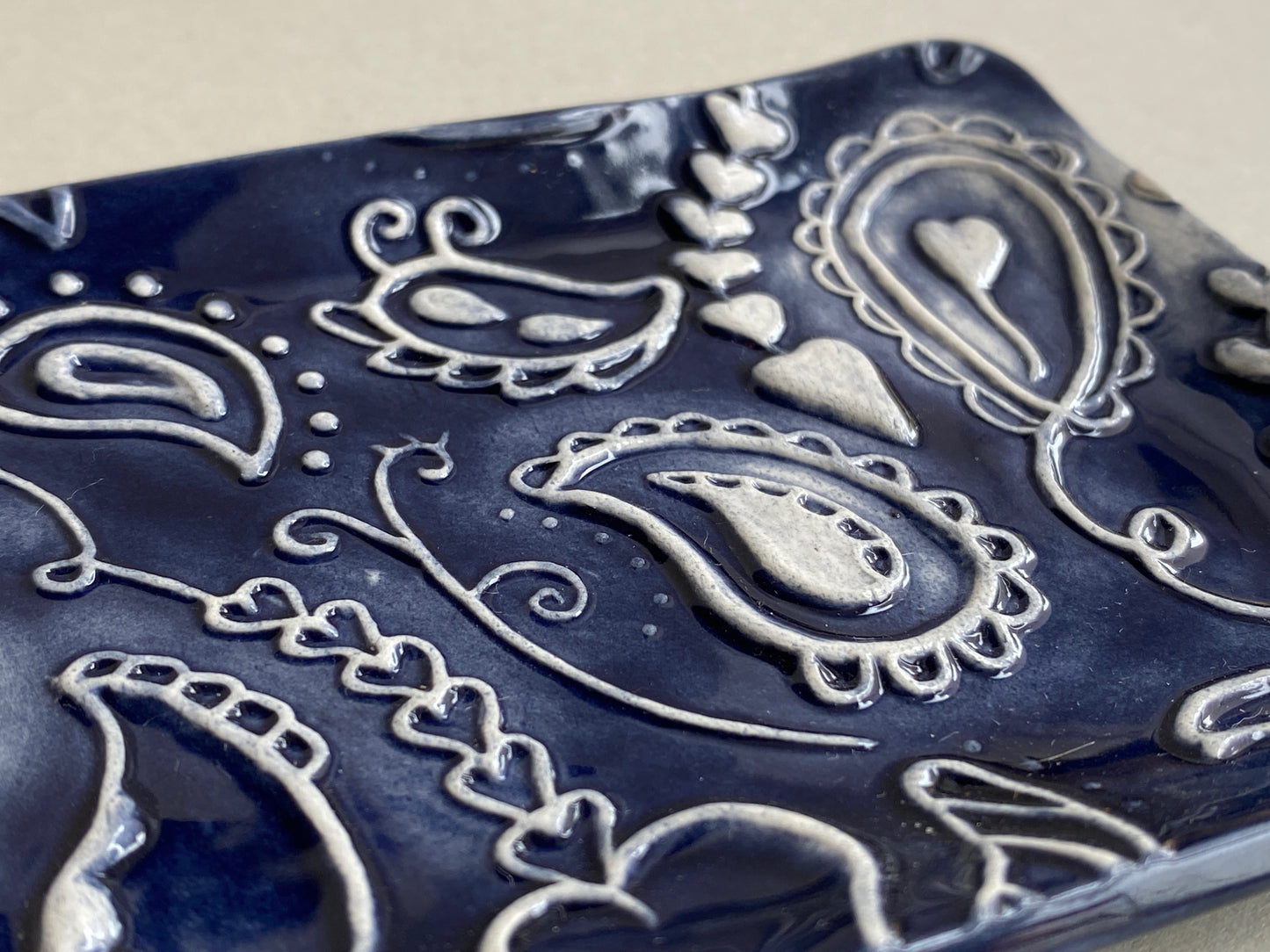 Handmade Rectangular Ceramic Trinket Trays