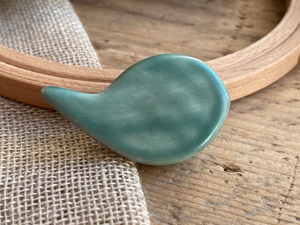 Pottery trinket tray-Needle Minder- Handmade Pottery Buttons Gift Box