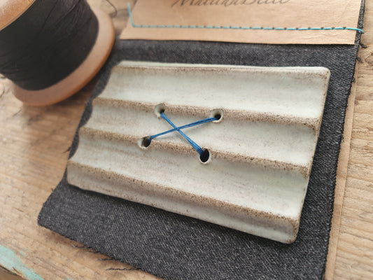 Large Rectangular Stoneware Ceramic Button- 66mm x 43mm