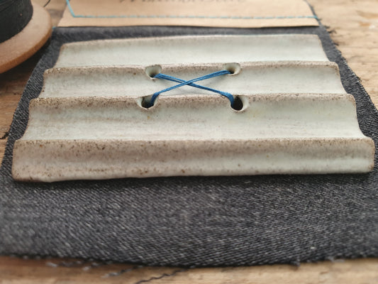 Large Rectangular Stoneware Ceramic Button- 66mm x 43mm