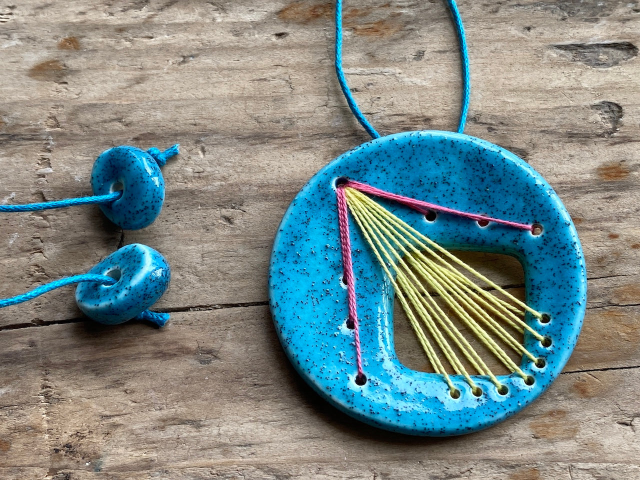 Handmade Ceramic Statement Pendant Necklace