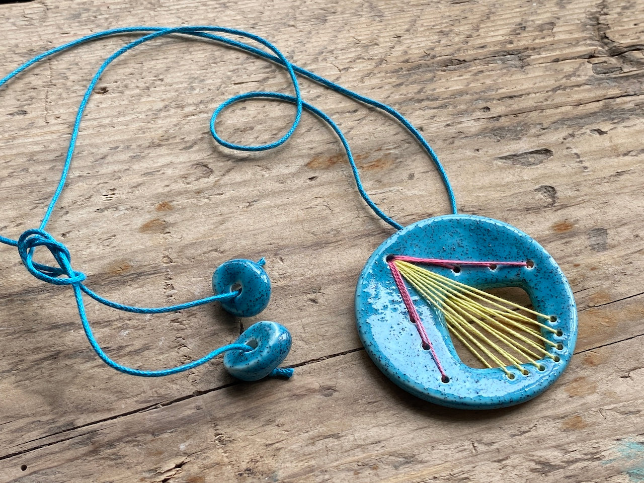 Handmade Ceramic Statement Pendant Necklace
