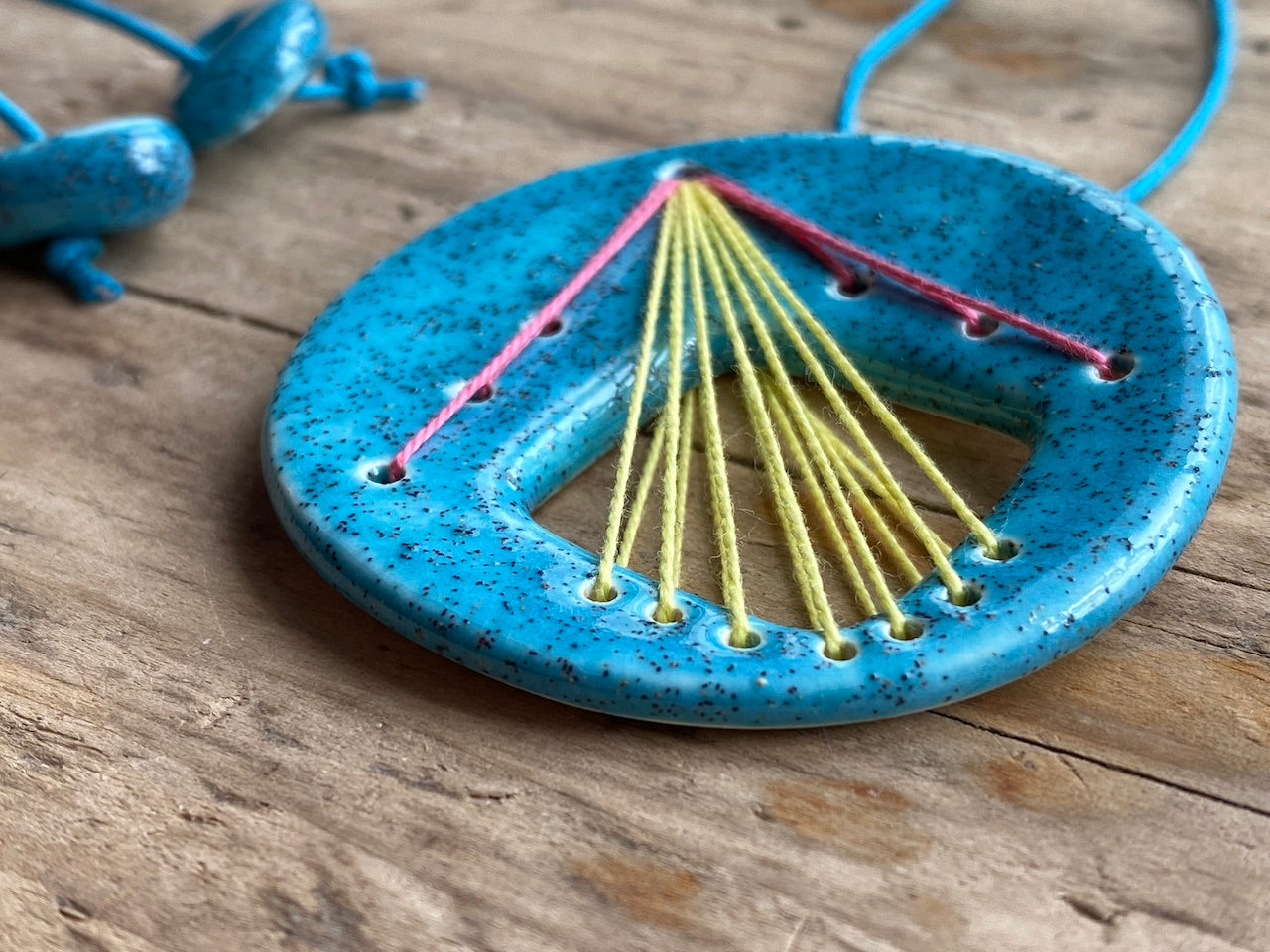 Handmade Ceramic Statement Pendant Necklace