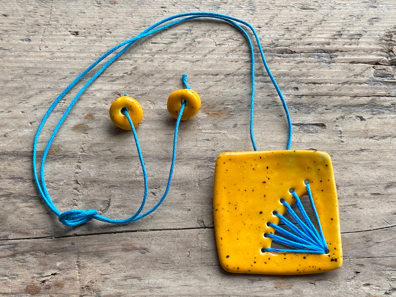 Handmade Ceramic Statement Pendant Necklace *Reduced*