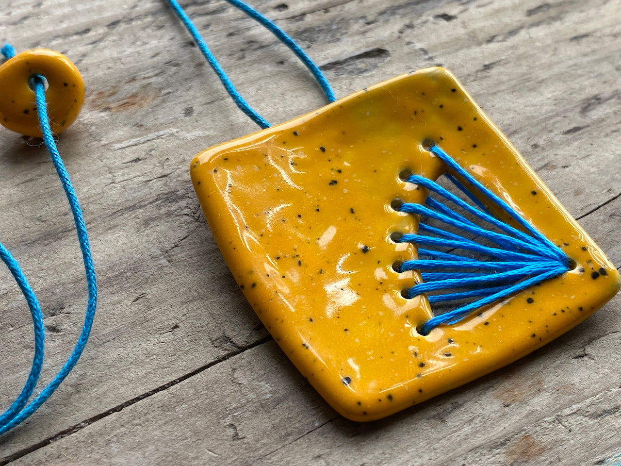 Handmade Ceramic Statement Pendant Necklace *Reduced*