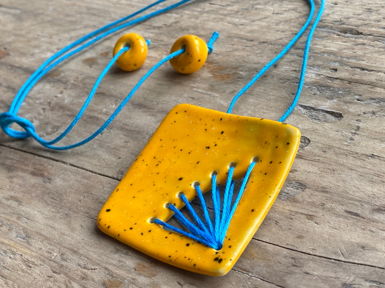 Handmade Ceramic Statement Pendant Necklace *Reduced*