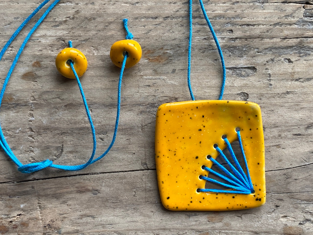 Handmade Ceramic Statement Pendant Necklace *Reduced*