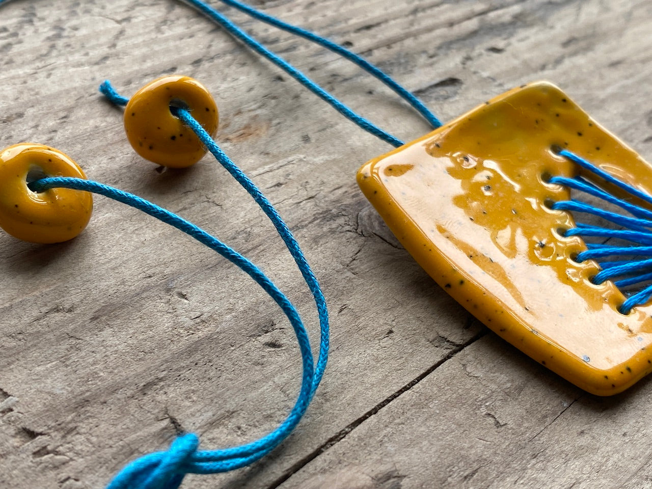 Handmade Ceramic Statement Pendant Necklace *Reduced*