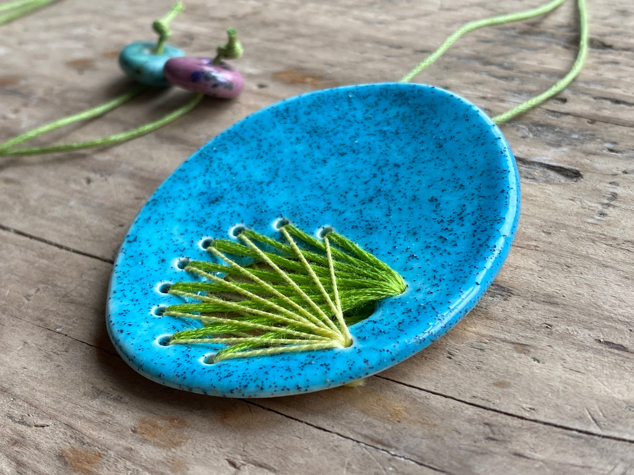 Handmade Ceramic Statement Pendant Necklace