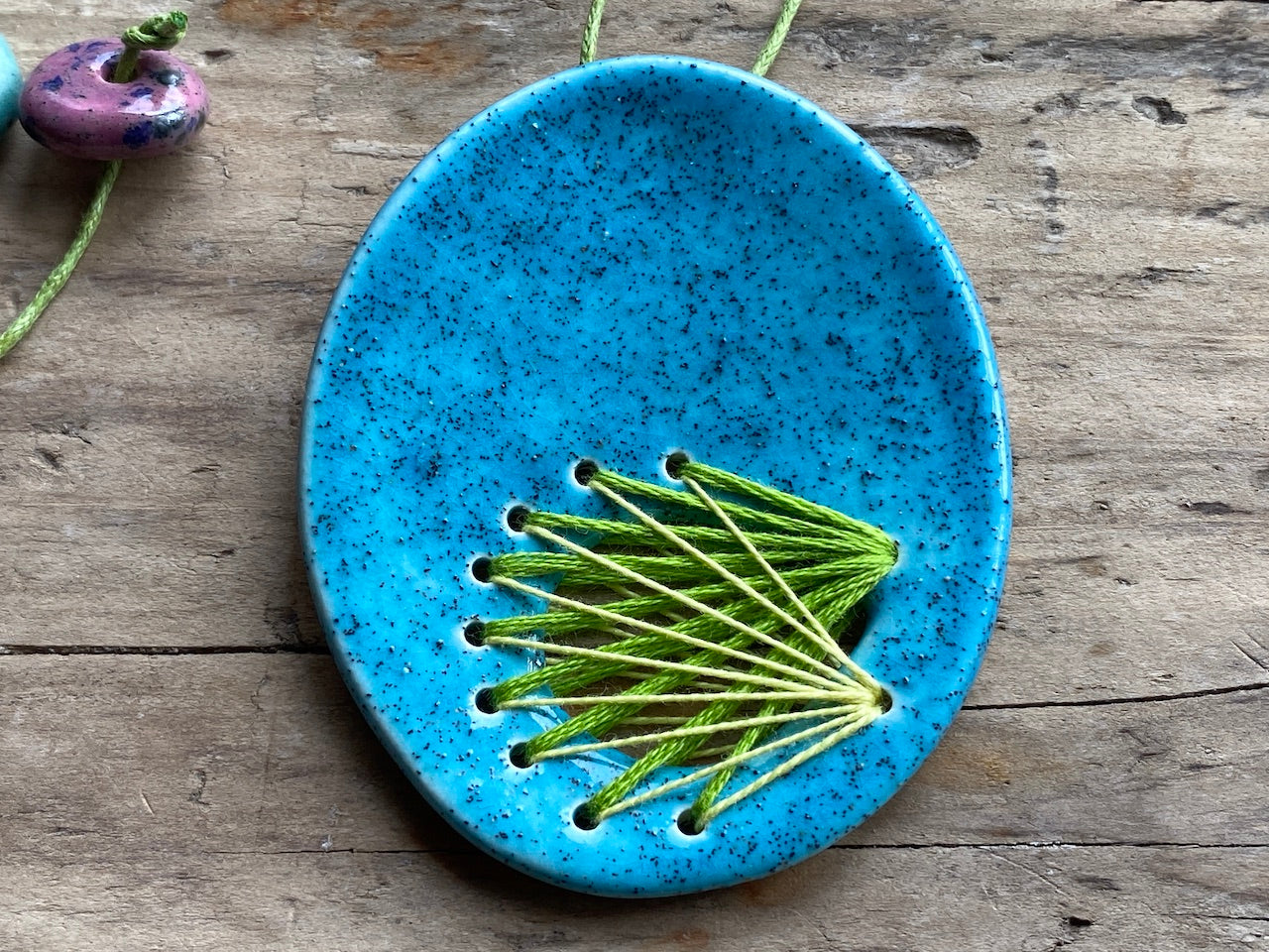 Handmade Ceramic Statement Pendant Necklace