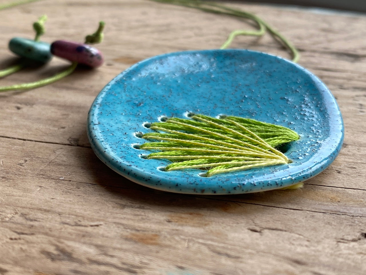 Handmade Ceramic Statement Pendant Necklace