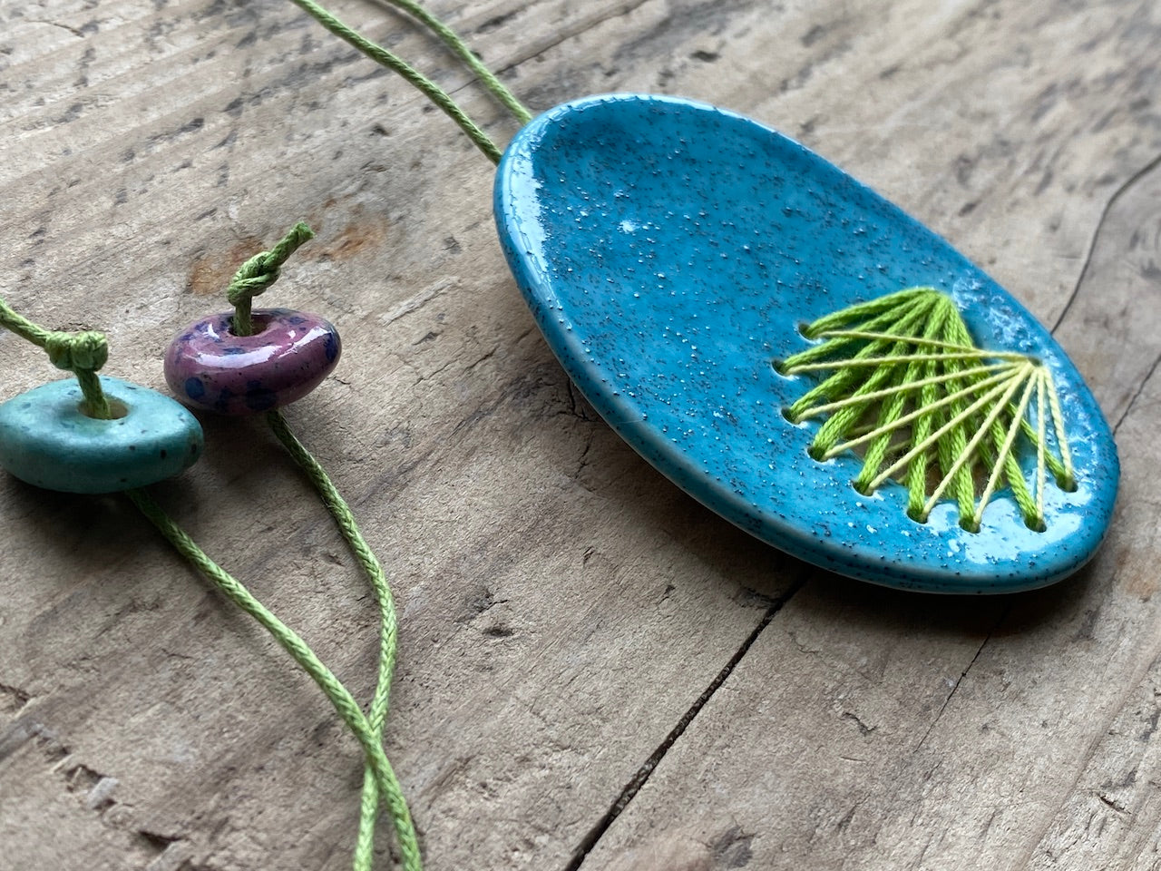 Handmade Ceramic Statement Pendant Necklace