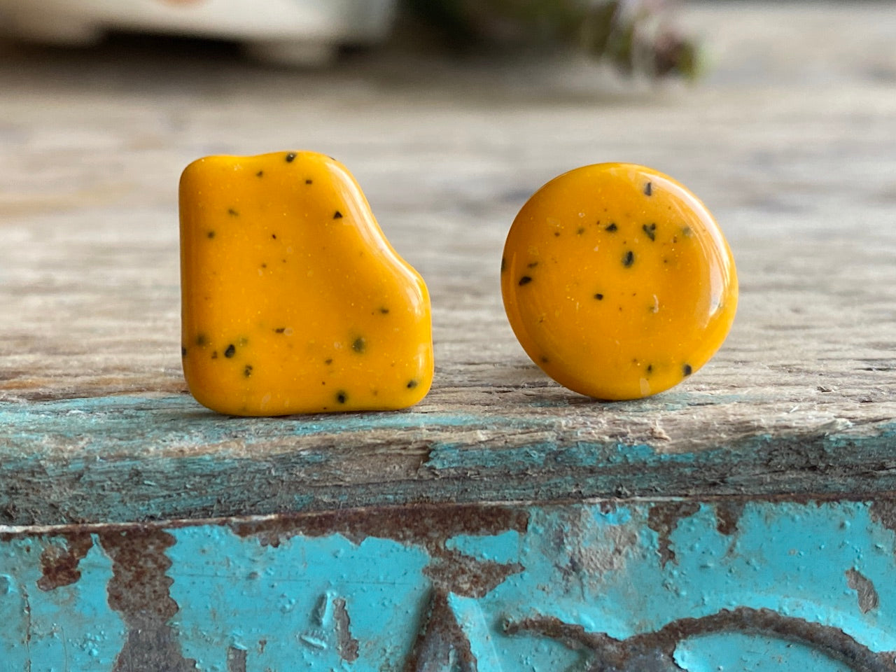 Handmade Mismatched Ceramic Hypoallergenic Stud Earrings