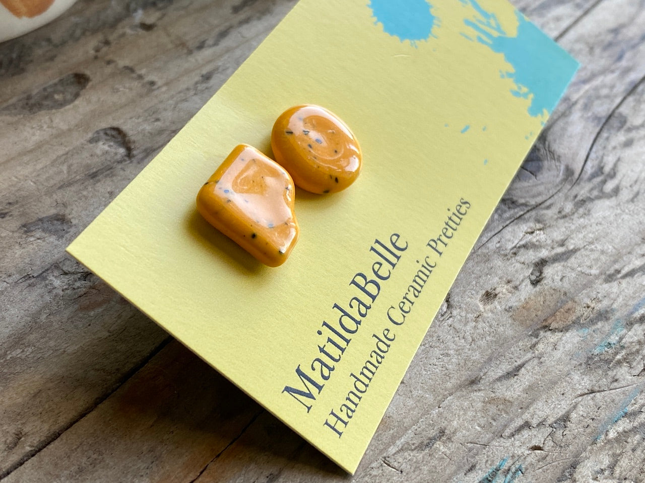 Handmade Mismatched Ceramic Hypoallergenic Stud Earrings