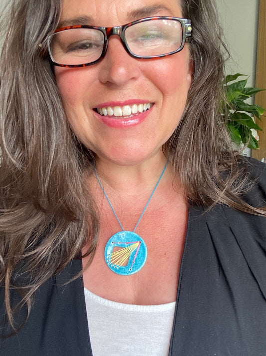 Handmade Ceramic Statement Pendant Necklace