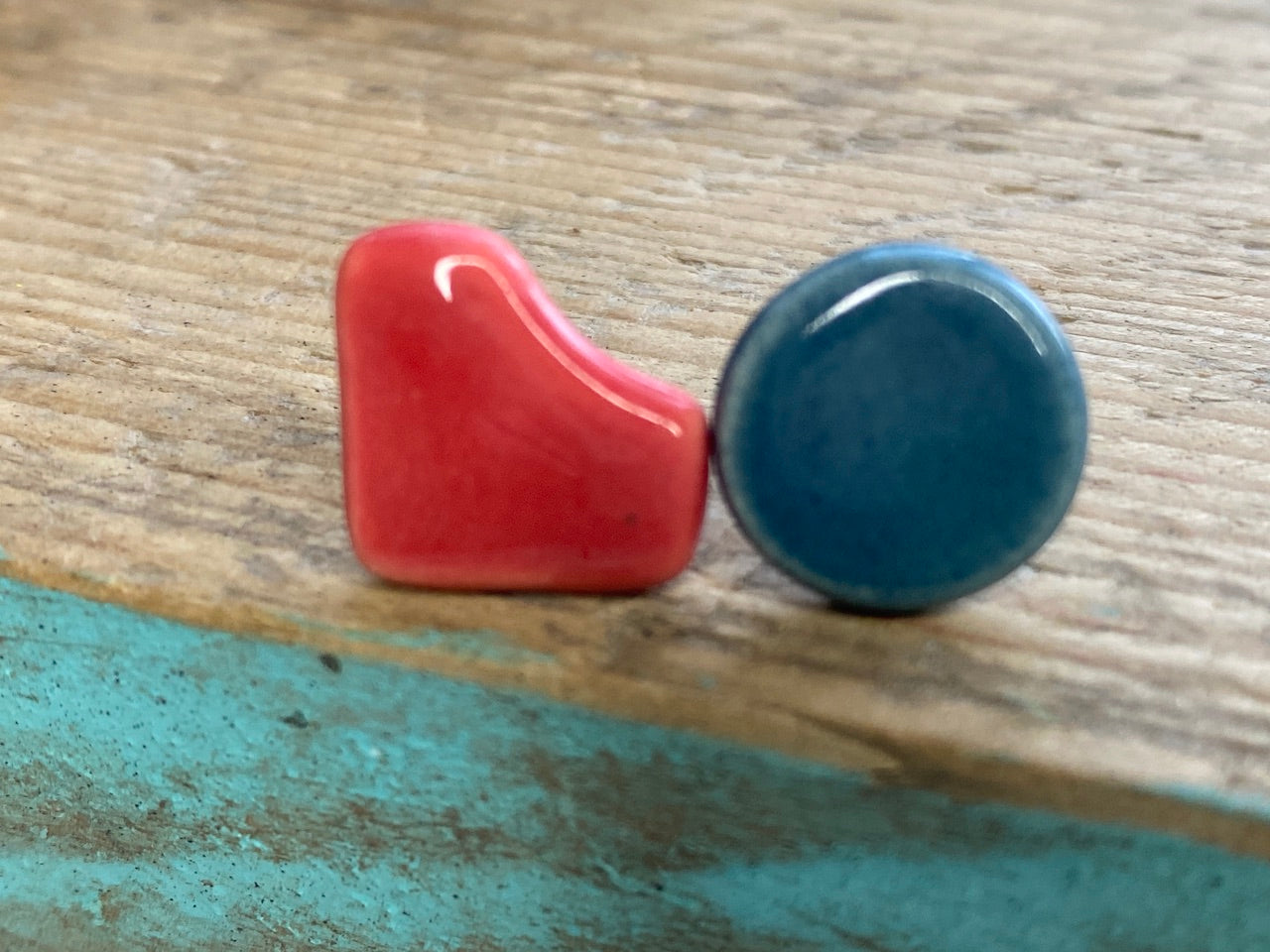 Handmade Mismatched Hypoallergenic Stud Earrings