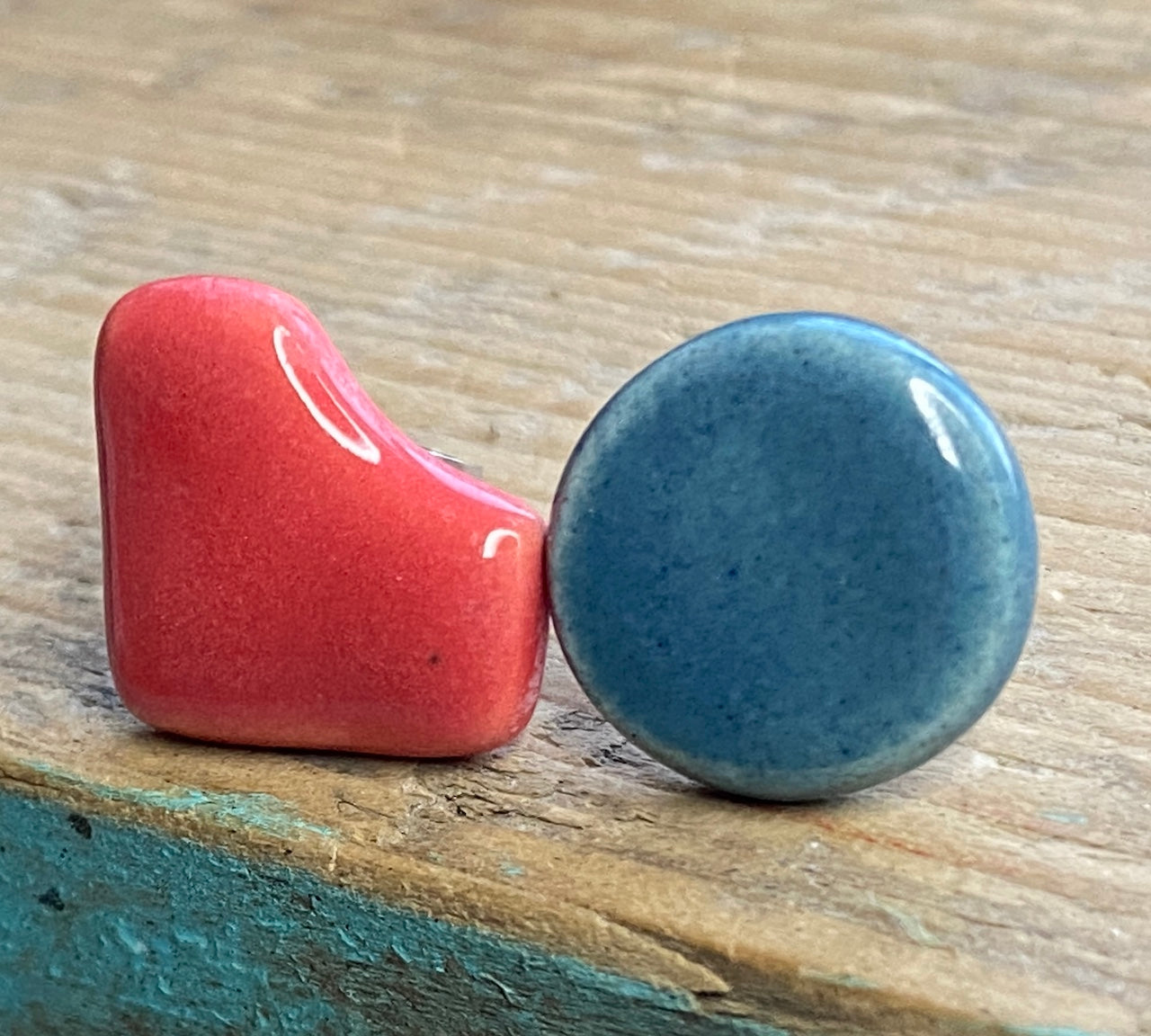 Handmade Mismatched Hypoallergenic Stud Earrings