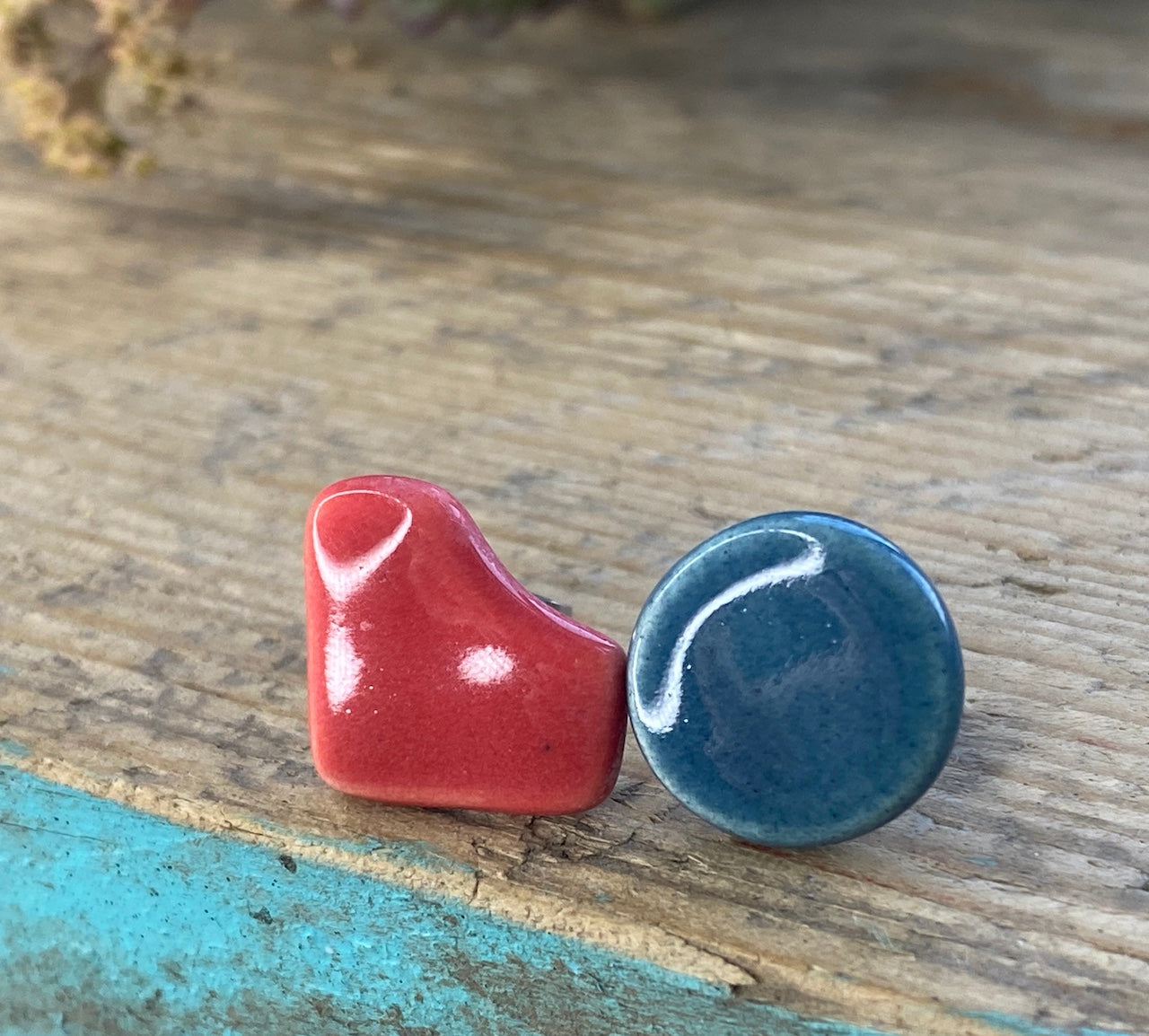 Handmade Mismatched Hypoallergenic Stud Earrings