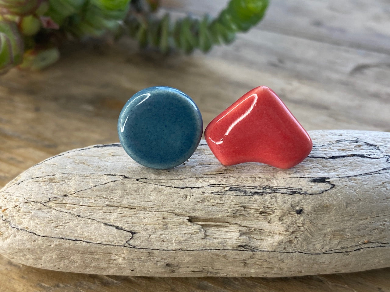 Handmade Mismatched Hypoallergenic Stud Earrings