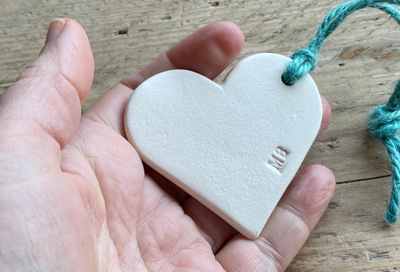 Sale Handmade Heart Hanging Green and Pink