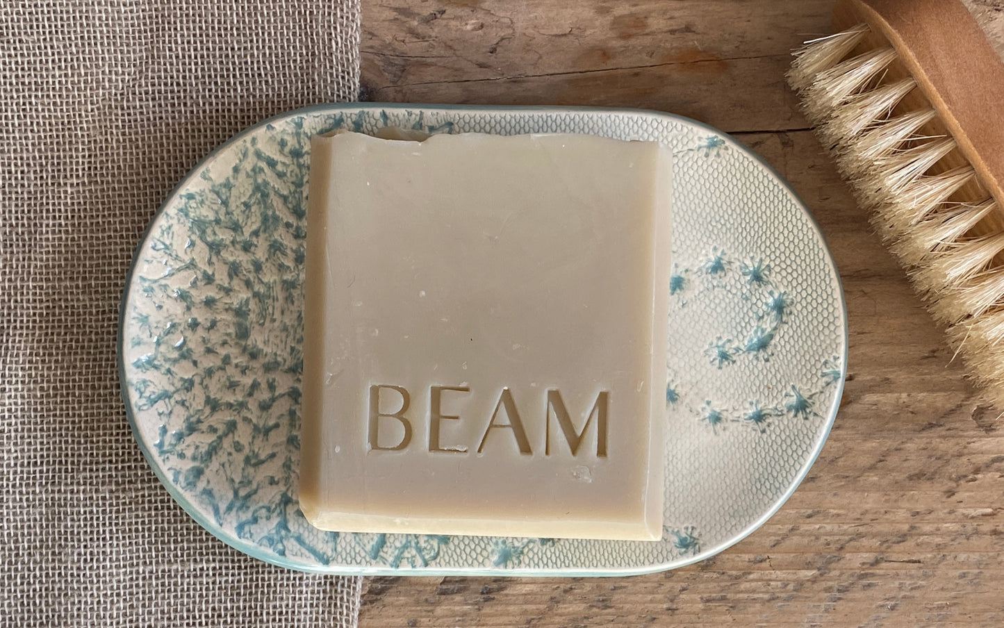 Handmade Ceramic Large Soap Dish Sea Green