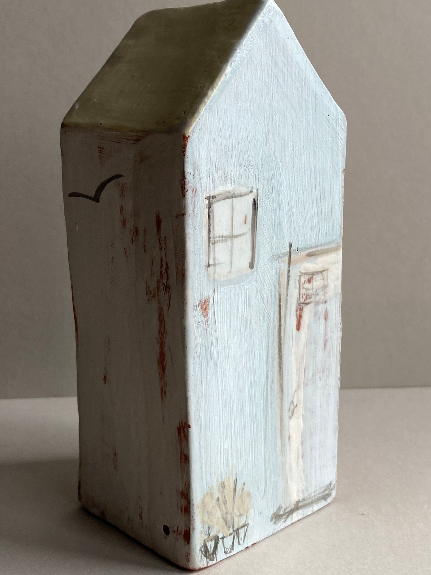 Handmade Ceramic Dry Vase Cottages