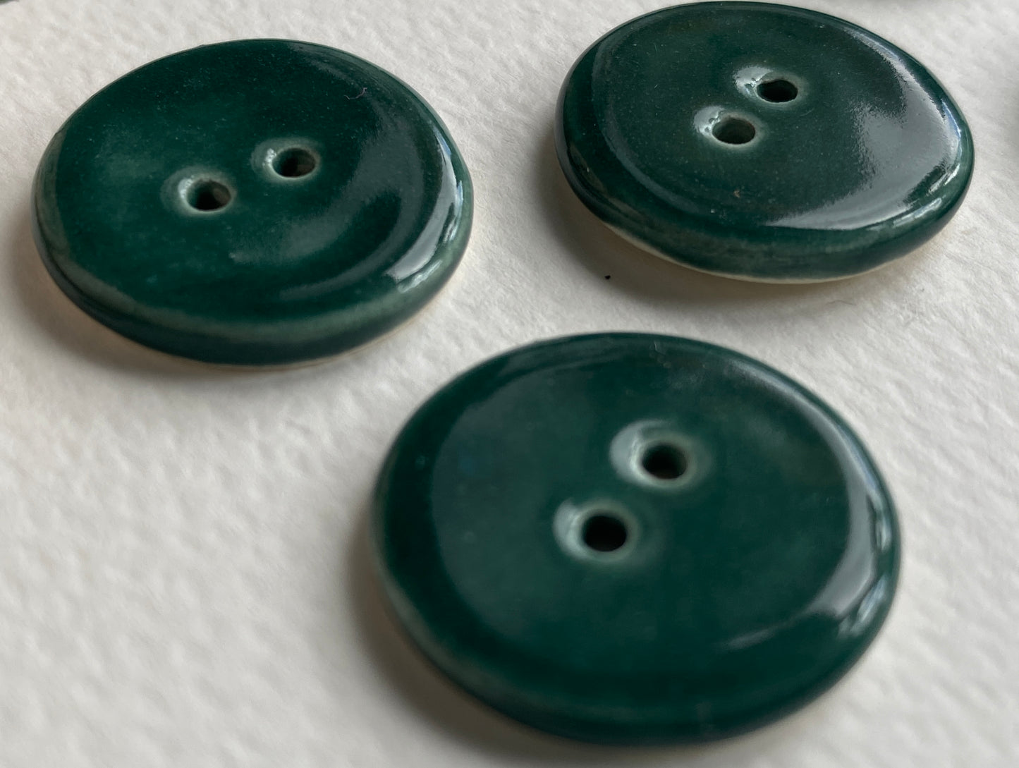 Buttons set of 5 round 22mm Handmade Ceramic Buttons choice of colours