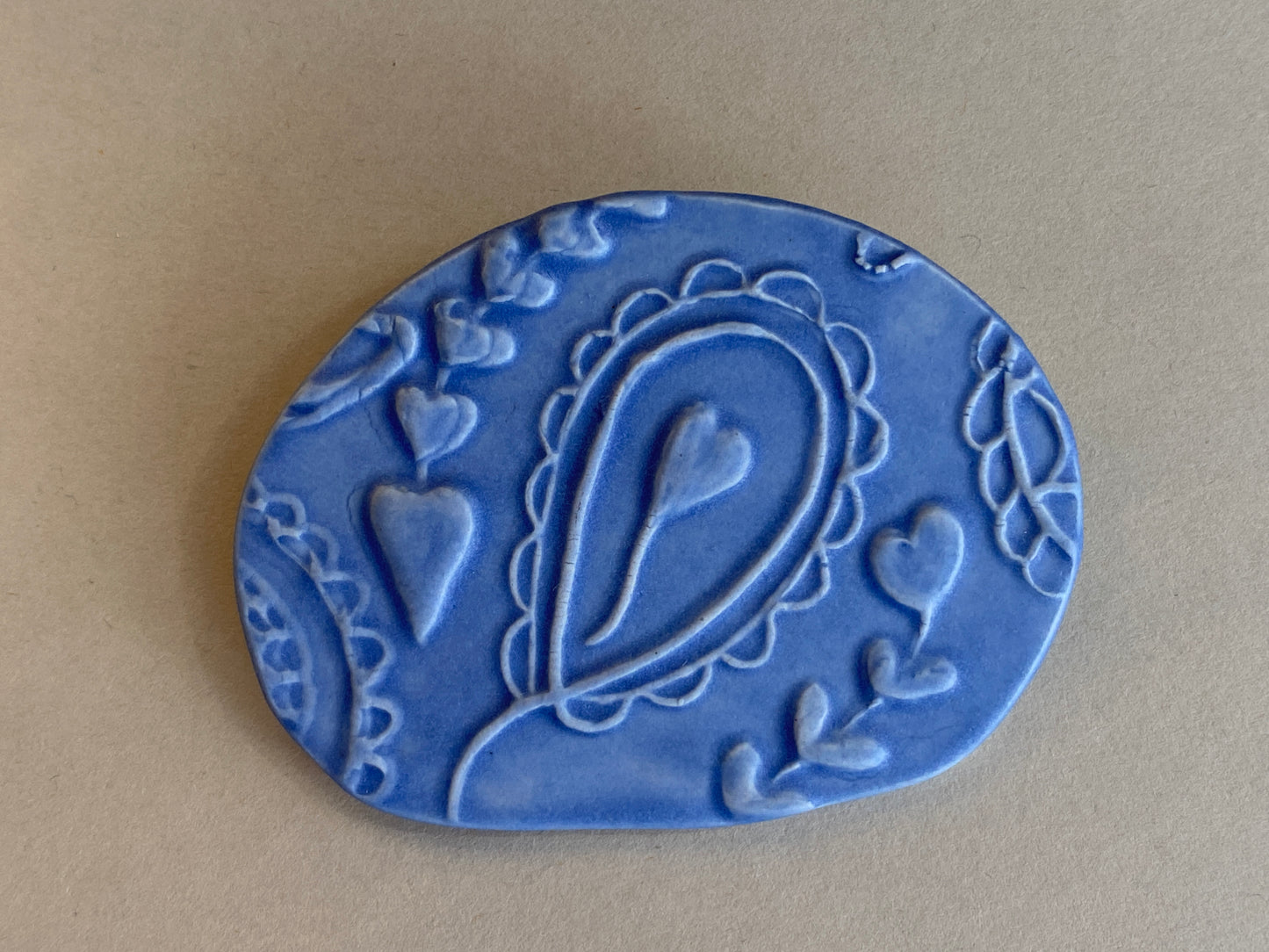 Brooch large handmade ceramic choice of two