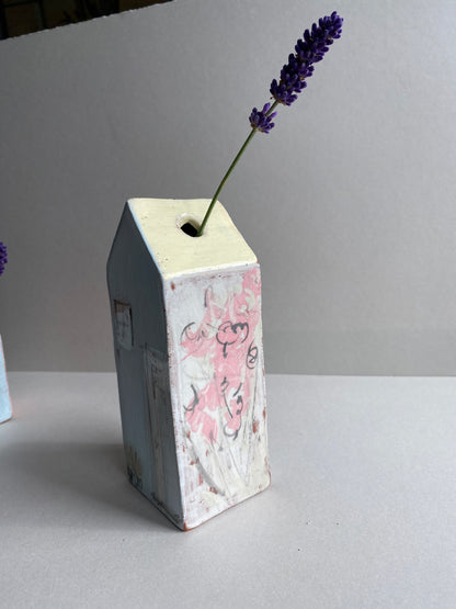 Handmade Ceramic Dry Vase Cottages