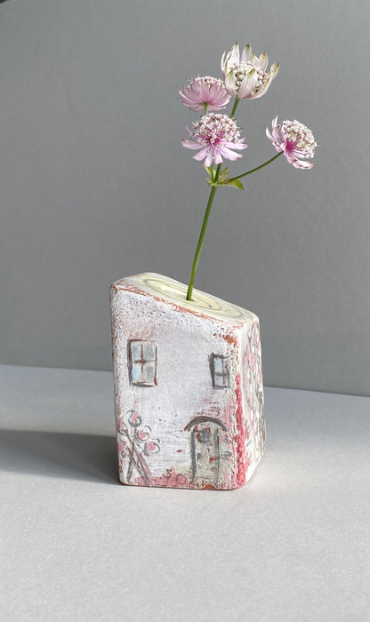 Handmade Ceramic Dry Vase House Lemon