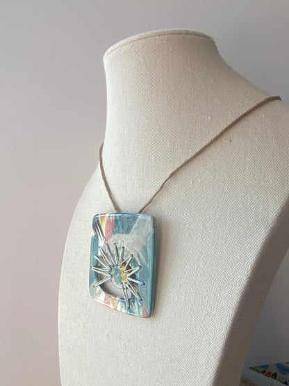 Statement Stitched Pendant Necklace