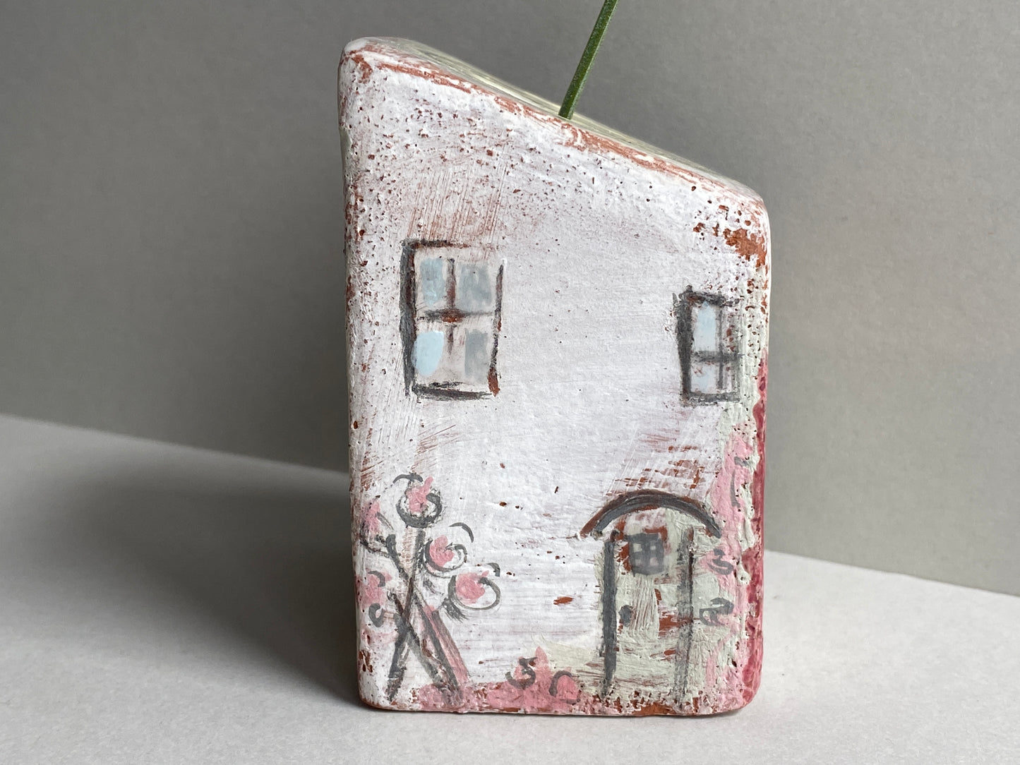 Handmade Ceramic Dry Vase House Lemon