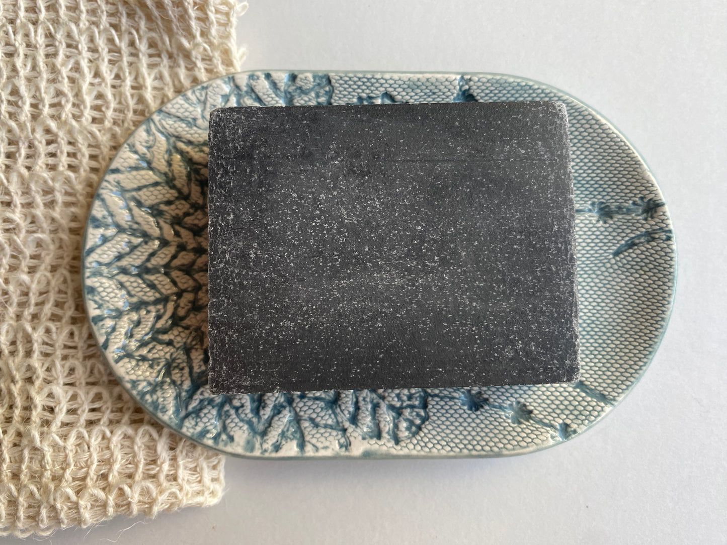 Handmade Large Ceramic Soap Dish Grey