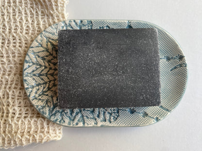 Handmade Large Ceramic Soap Dish Grey