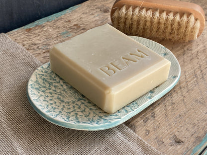 Handmade Ceramic Large Soap Dish Sea Green