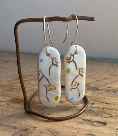 Botanical Earrings Handmade Sterling Silver drops