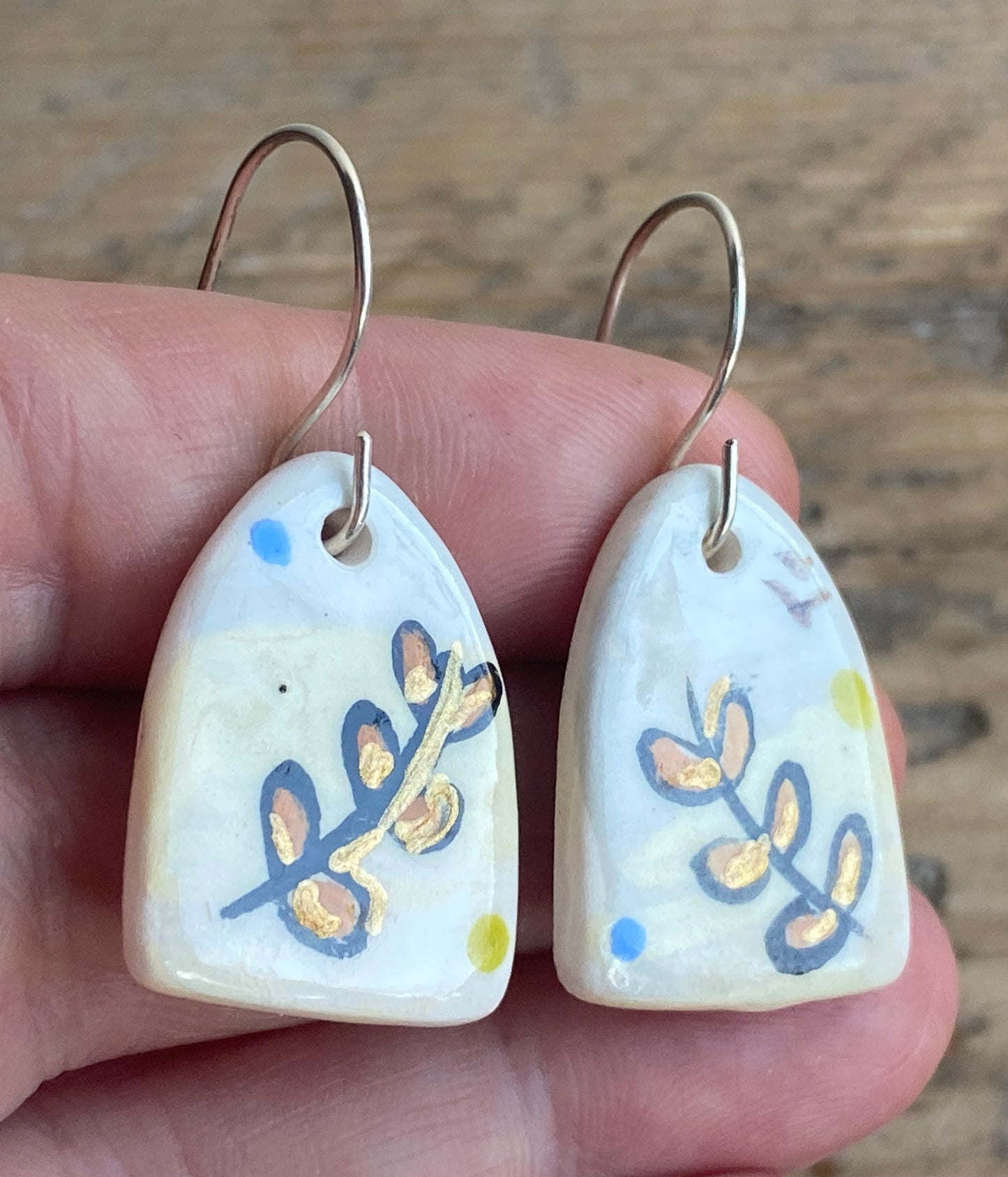 Botanical Earrings Handmade Sterling Silver drops