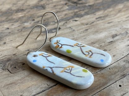 Botanical Earrings Handmade Sterling Silver drops